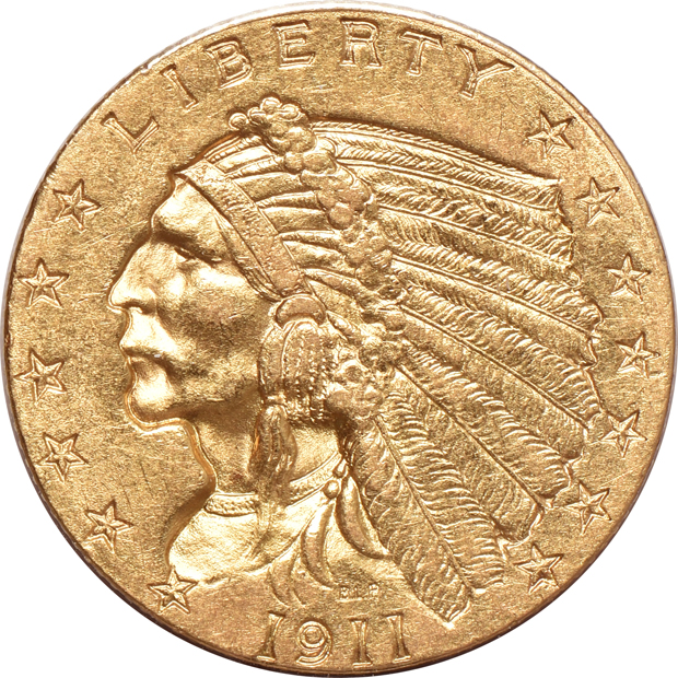 Six AU Indian quarter-eagles