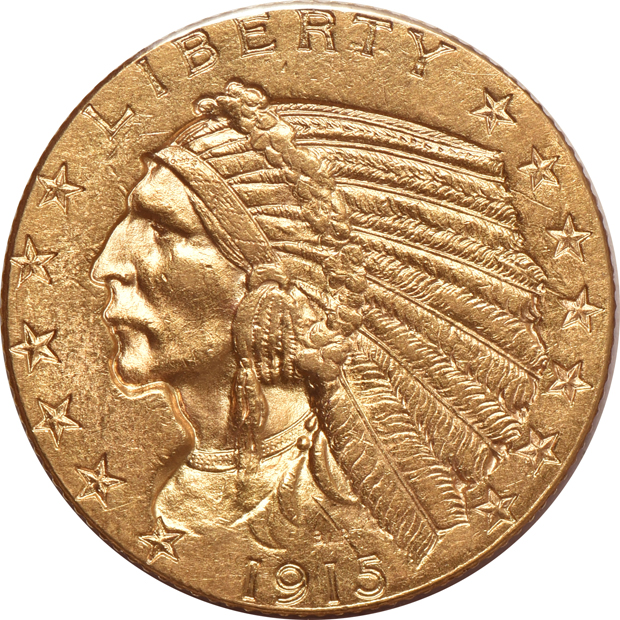 Six AU Indian half-eagles