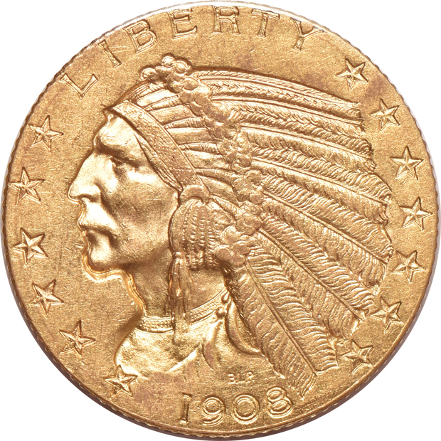 Six AU Indian half-eagles