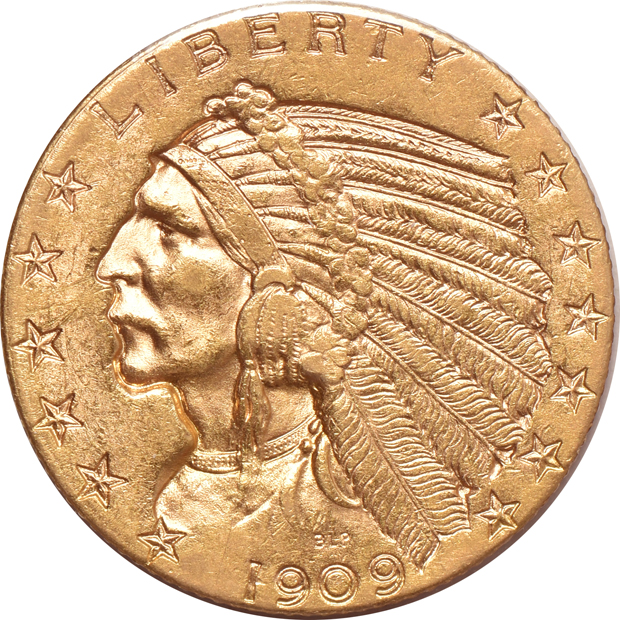 Six AU Indian half-eagles