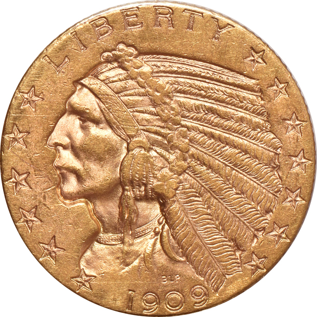 Six AU Indian half-eagles