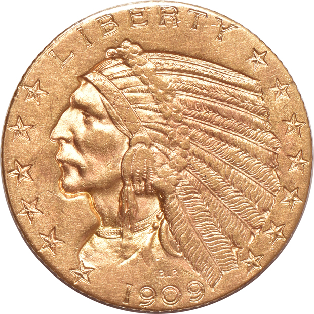 Six AU Indian half-eagles