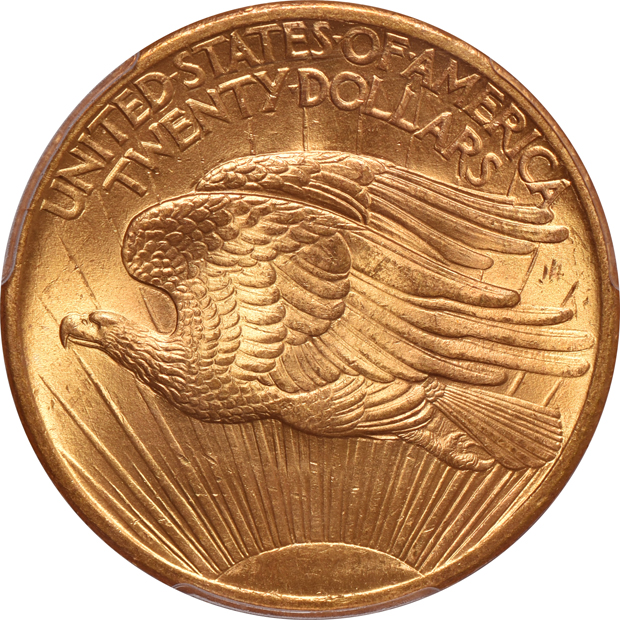 1907 No Motto Saint Gaudens PCGS MS-65