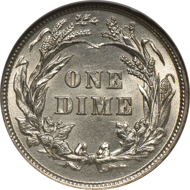 1897 Barber dime NGC MS-63, 1912-D Barber half-dollar PCGS MS-62, and a 1915 Barber quarter PCGS MS-64