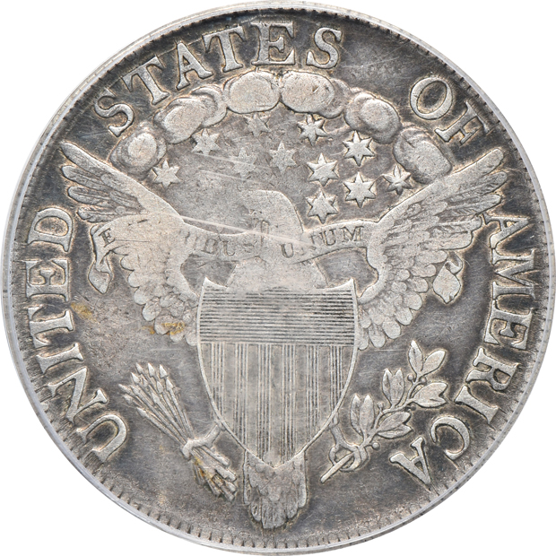 1807 Draped Bust half dollar VF-20 CAC, 1831 Large Letters Capped Bust quarter VF-35 CAC, and an 1858-S XF-40, all PCGS
