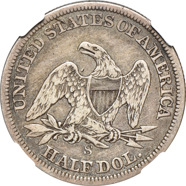 1855-S Arrows NGC F-15 CAC
