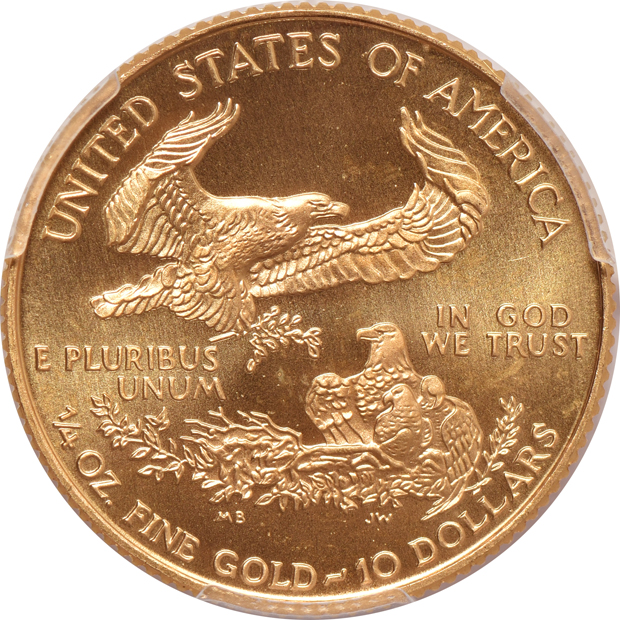Two 1999-W $10 1/4oz Gold Eagles with Unfinished Proof Dies, both PCGS MS-69