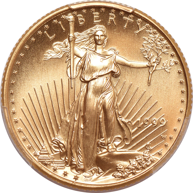 Two 1999-W $10 1/4oz Gold Eagles with Unfinished Proof Dies, both PCGS MS-69