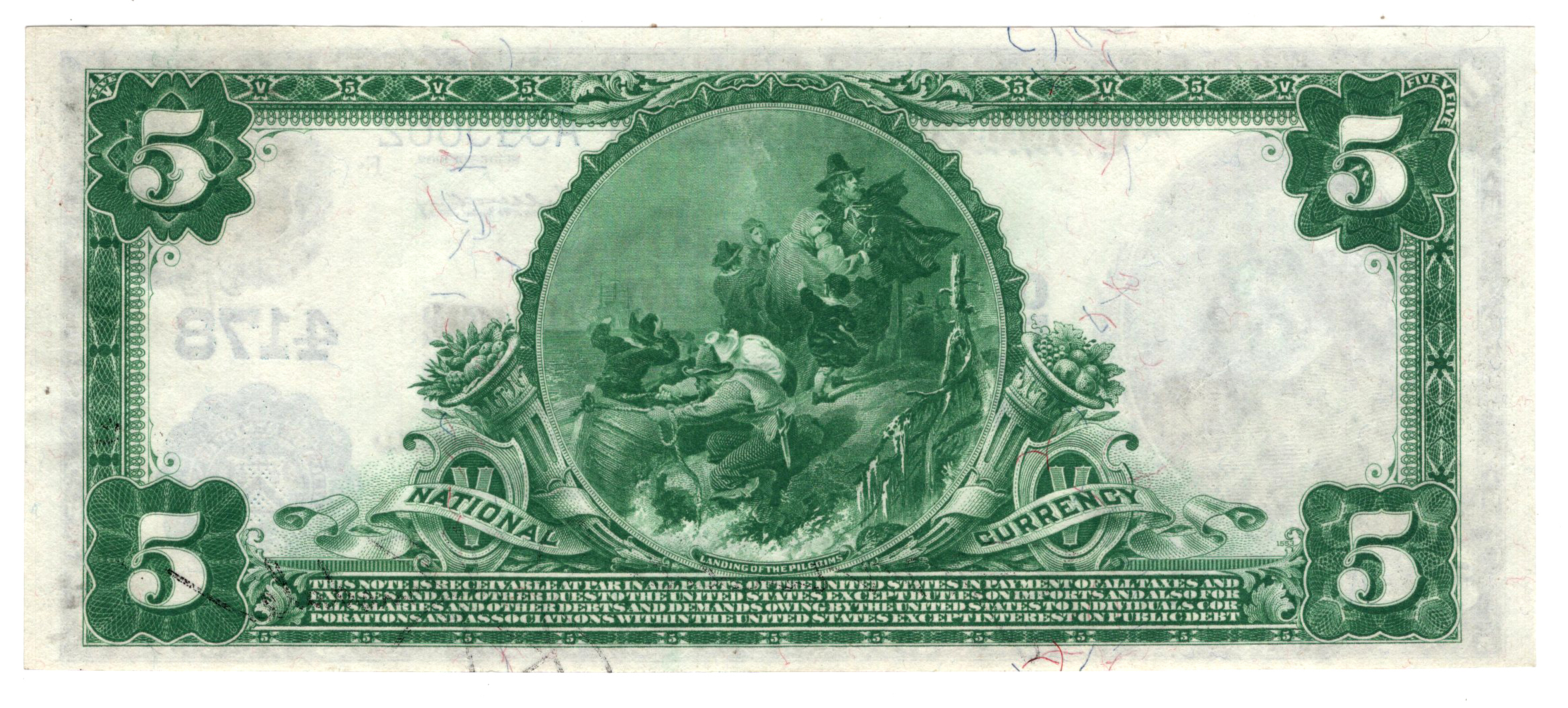 1902 $5 Blue Seal - St. Louis, MO Charter #4178 - ChCU