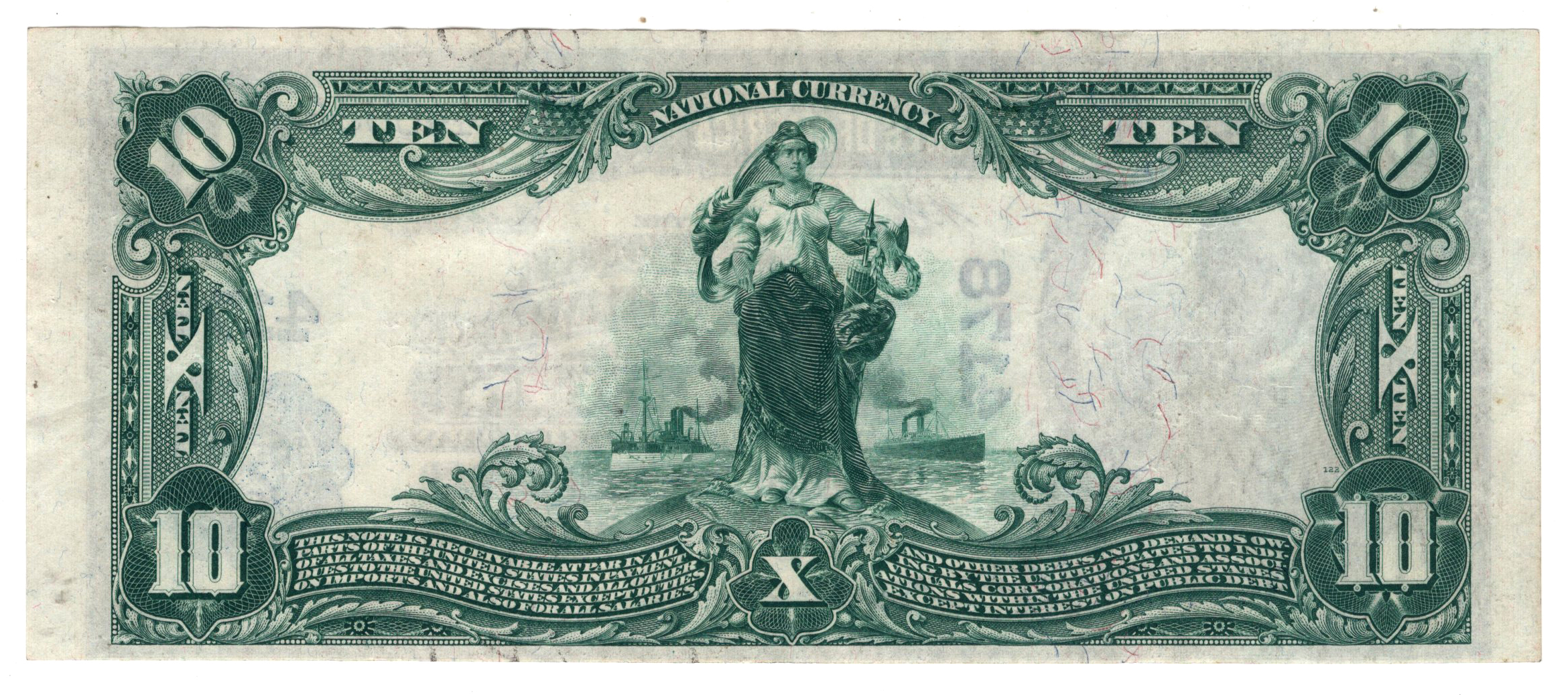 1902 $10 Blue Seal - St. Louis, MO Charter #4178 - CU