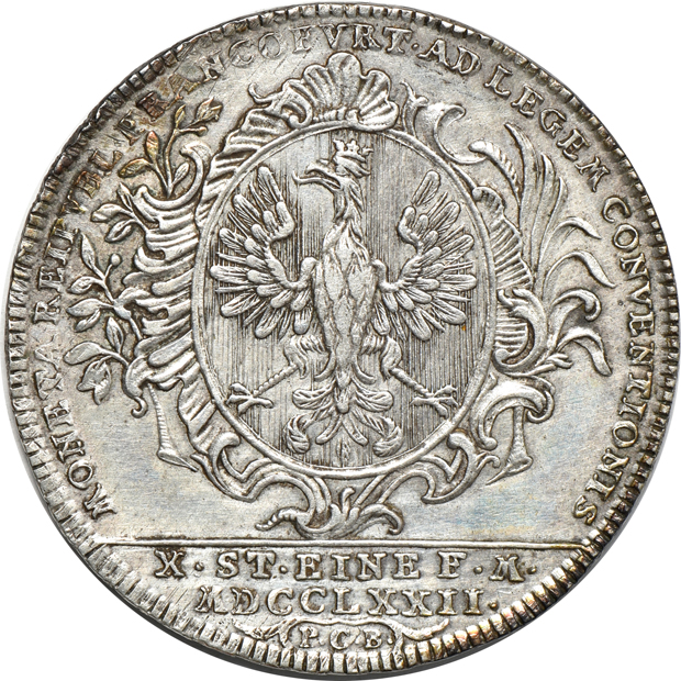 German States - Frankfurt 1772 thaler - AU