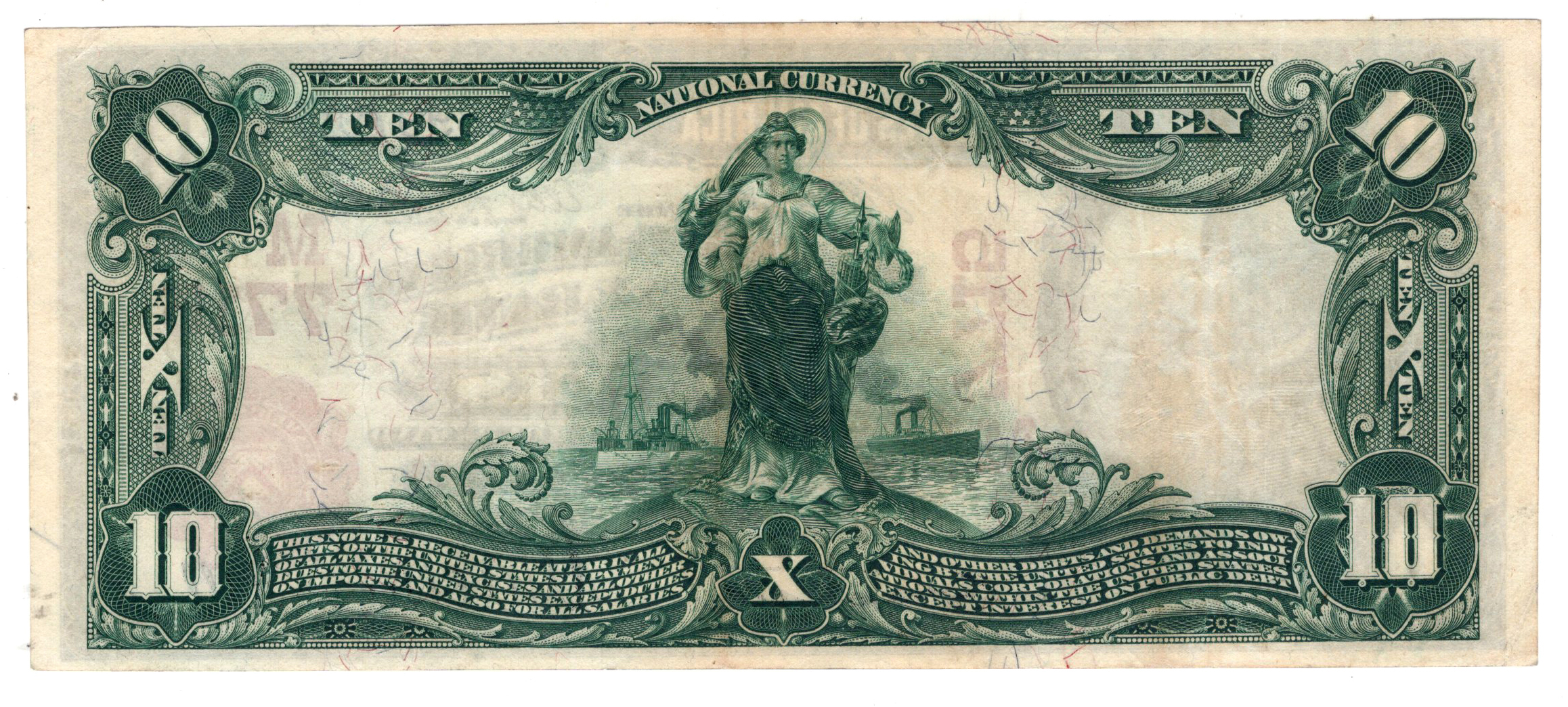 1902 $10 Red Seal - St. Louis, MO Charter #7715 - XF