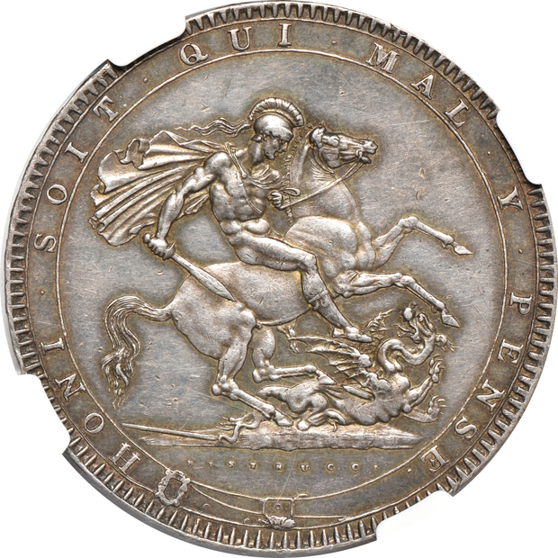 Great Britain - 1820-LX crown - NGC AU-58