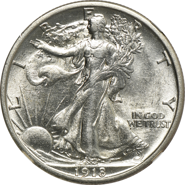 1916 XF-40, 1916-D AU-53, and 1918-S AU-53, all NGC