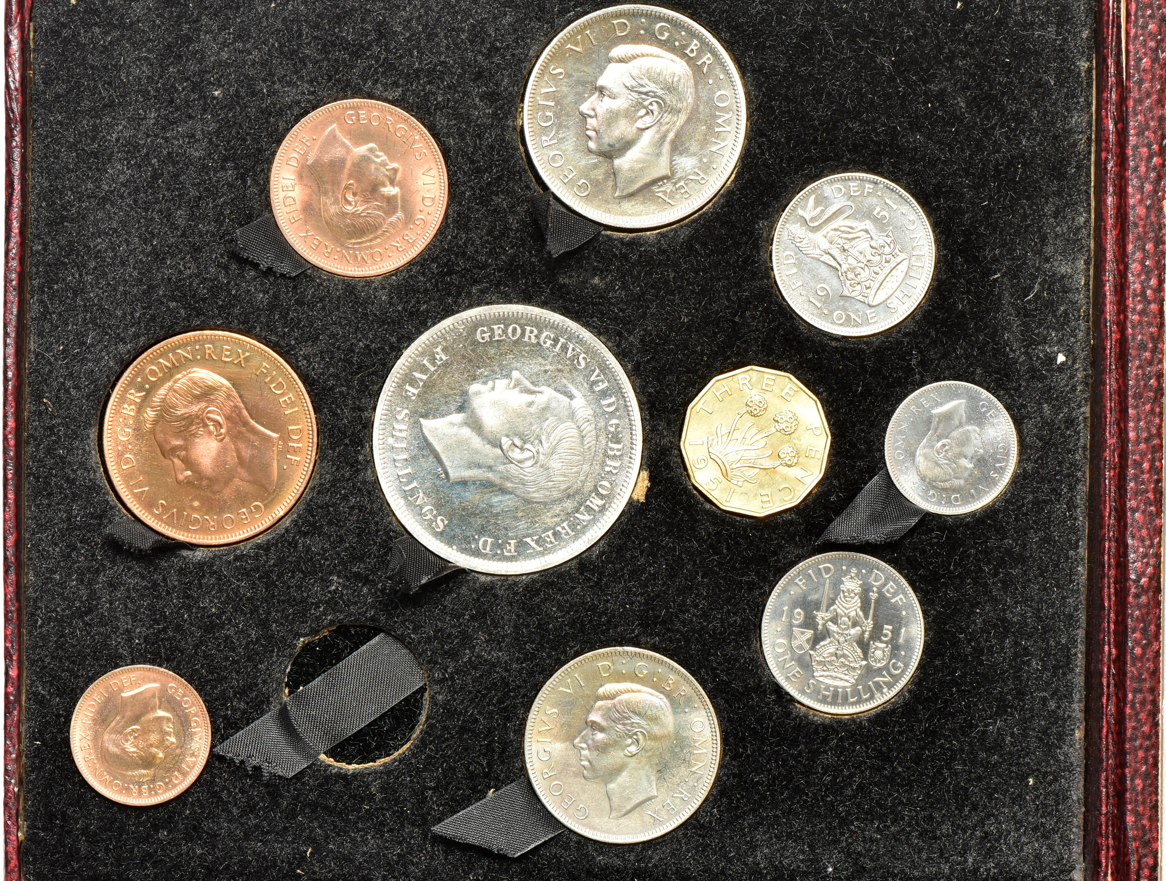 Great Britain - 1951 Proof Set, and a 1953 Queen Elizabeth gold Coronation Medal