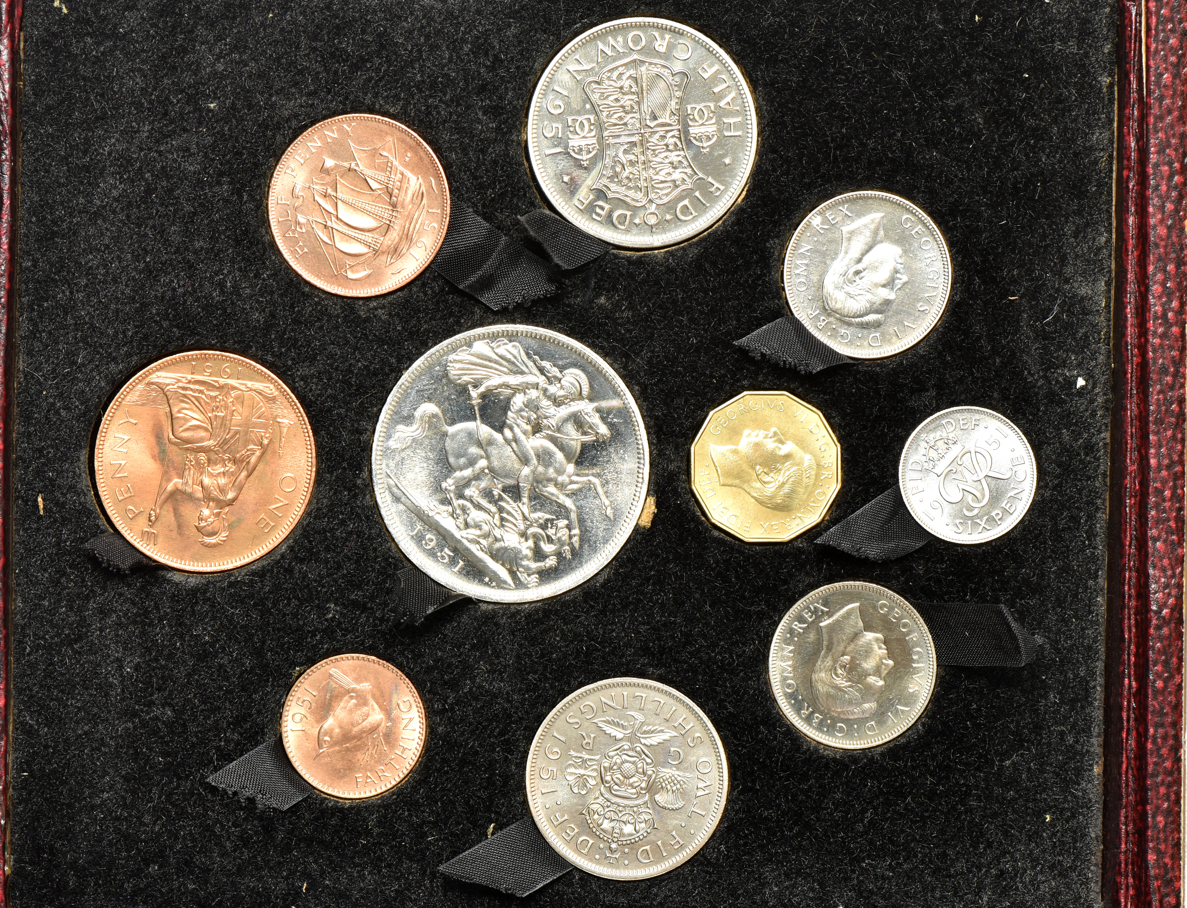 Great Britain - 1951 Proof Set, and a 1953 Queen Elizabeth gold Coronation Medal