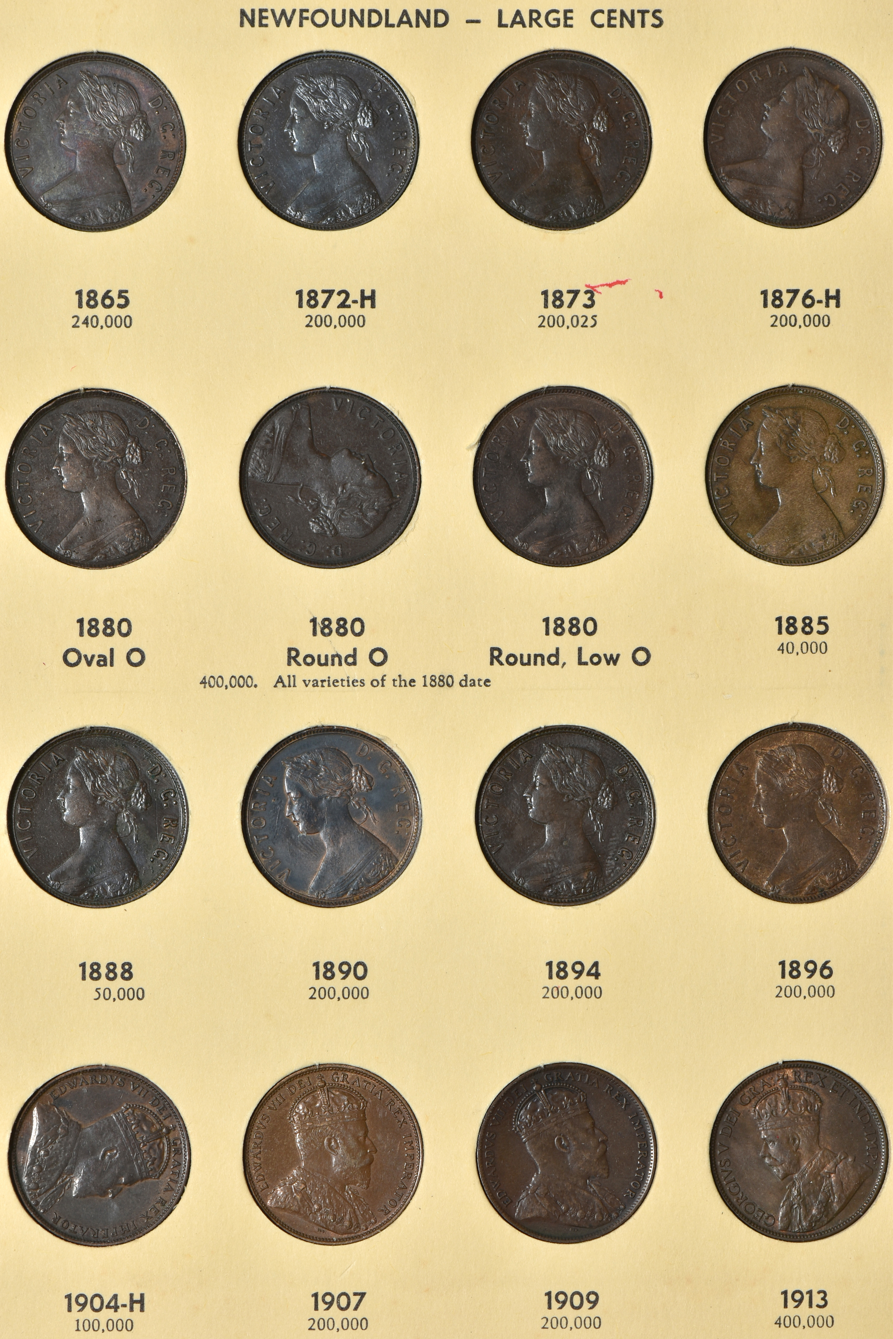 Canada - Complete collections of New Brunswick, Nova Scotia, Prince Edward Island and Newfoundland coins in two Library of Coins albums, vol. 68 and 69.