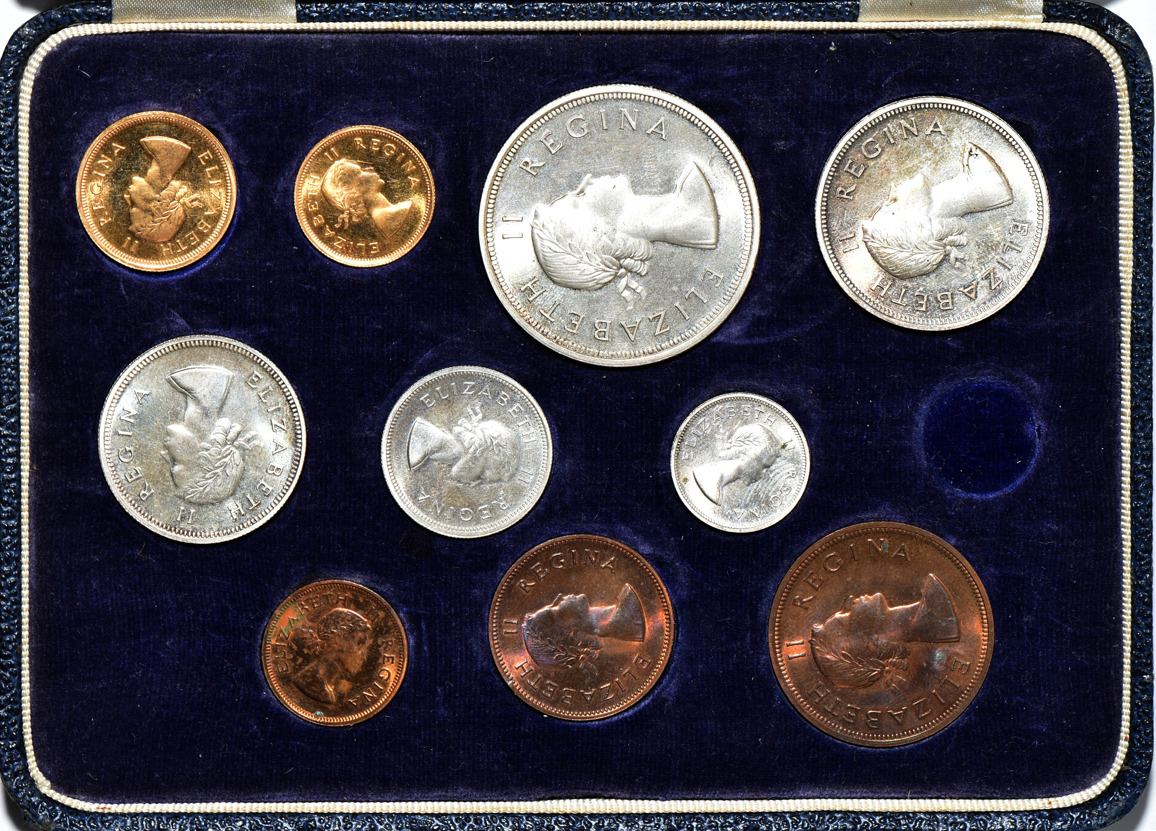 South Africa - 1953 Proof Set (missing 3 pence)