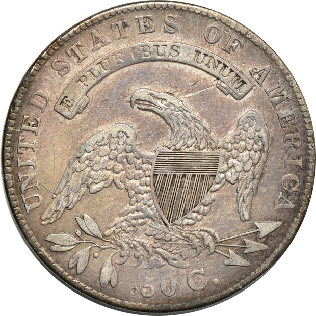 Four Capped Bust half dollars