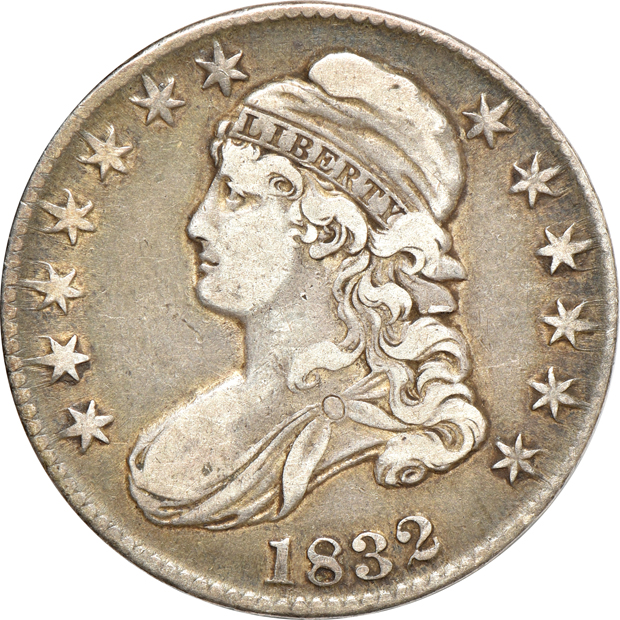 Four Capped Bust half dollars