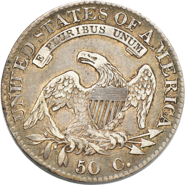Four Capped Bust half dollars
