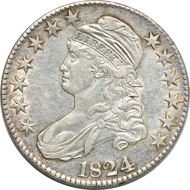 Four Capped Bust half dollars