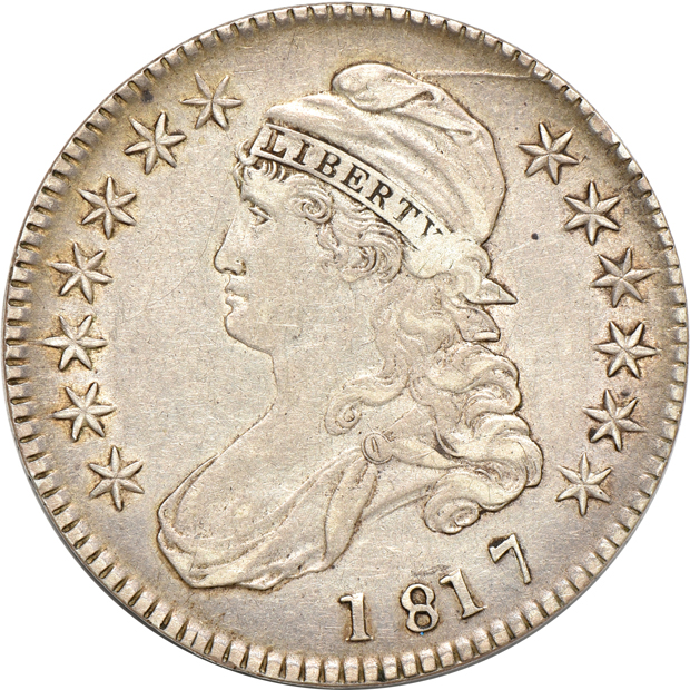 Five early half-dollars