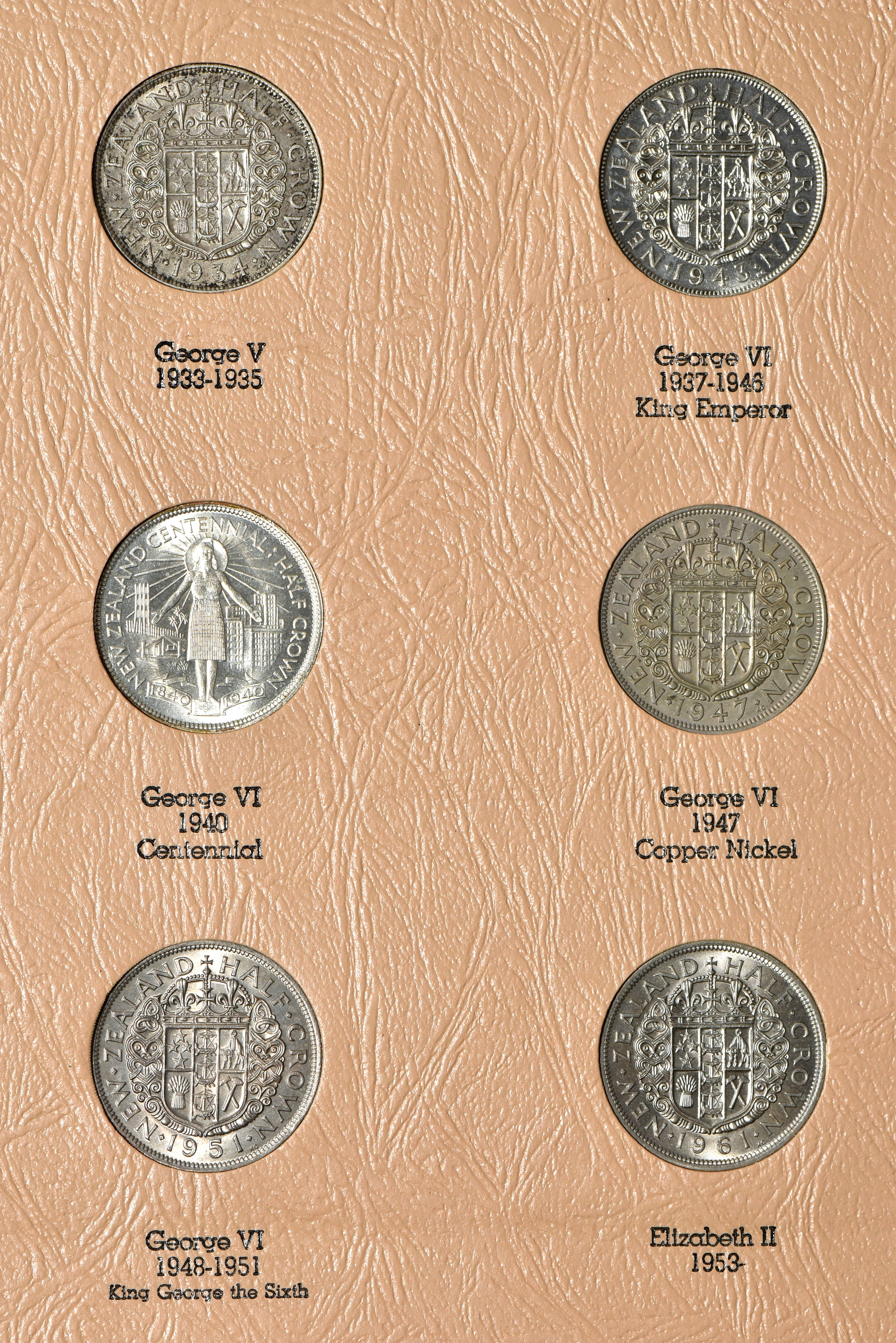 Multiple - Partial collection of Panama type, Australia type, and New Zealand type in three separate Dansco albums.  Total of 109 coins.