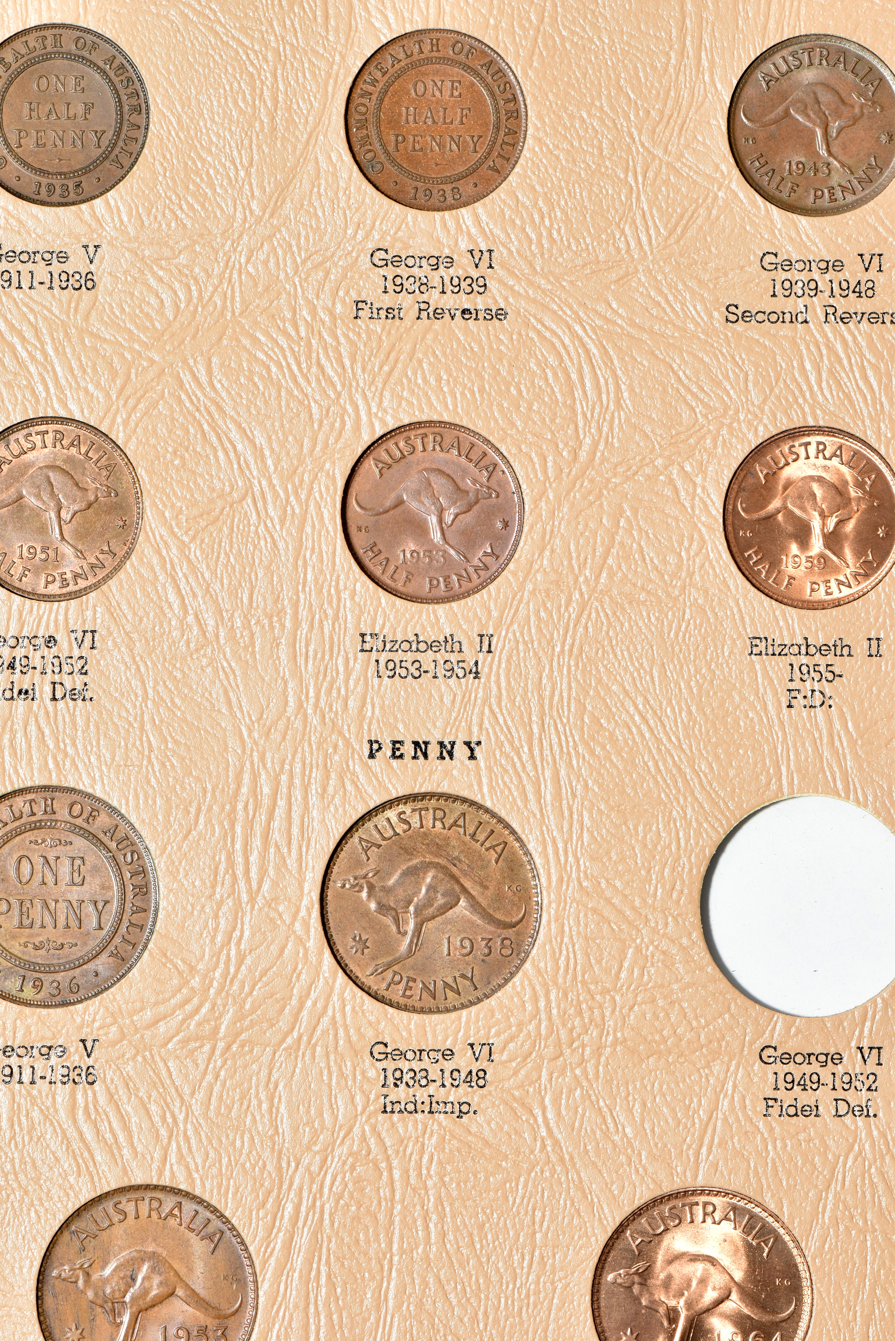 Multiple - Partial collection of Panama type, Australia type, and New Zealand type in three separate Dansco albums.  Total of 109 coins.