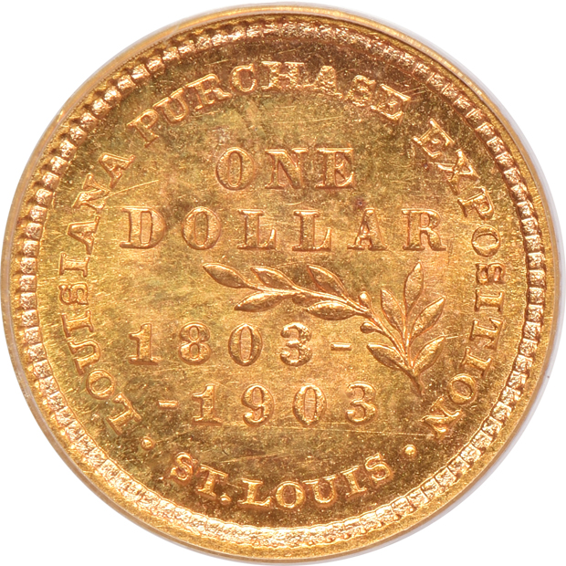 1903 Louisiana Purchase Jefferson $1 PCGS MS-65