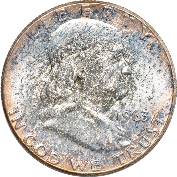 Two hundred BU 1963 Franklin half-dollars