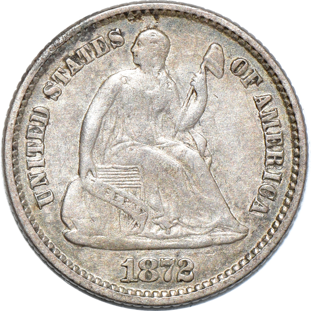 Four Seated Liberty half-dimes