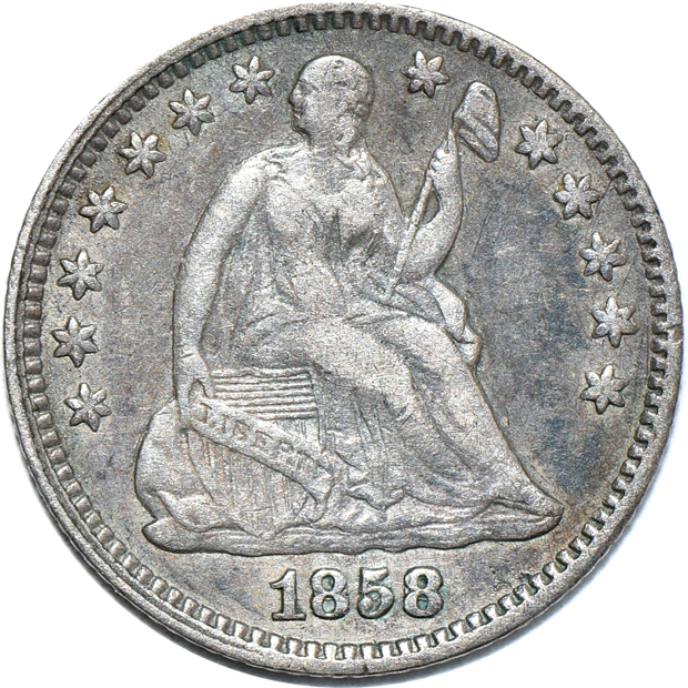 Four Seated Liberty half-dimes