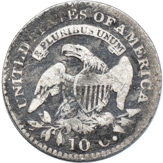 Three Capped Bust dimes and one Seated Liberty dime