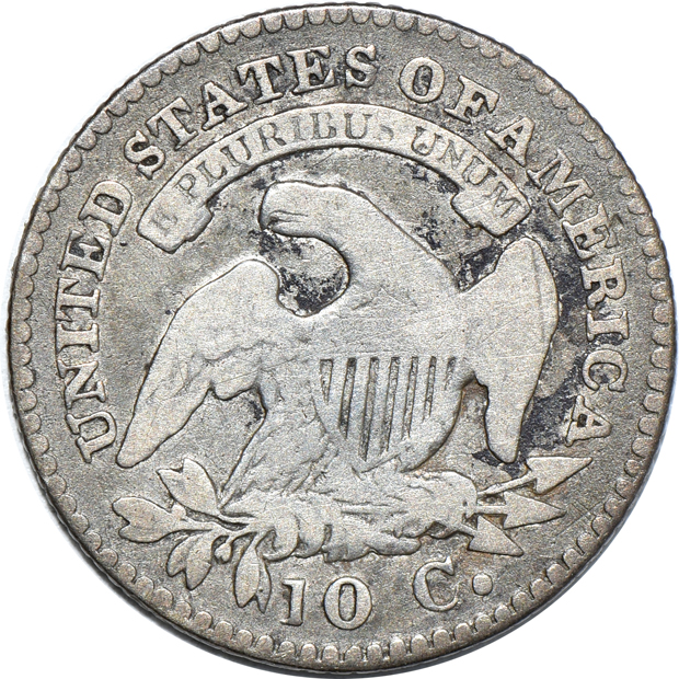 Three Capped Bust dimes and one Seated Liberty dime
