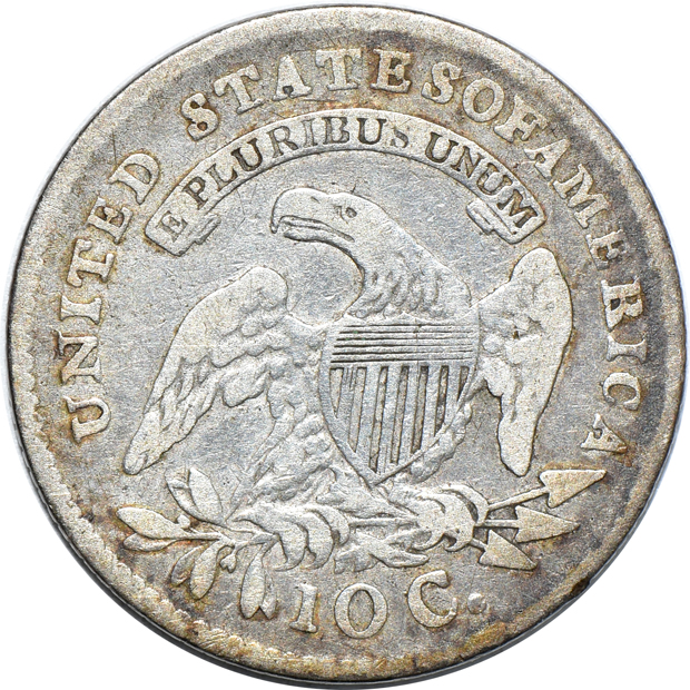 Three Capped Bust dimes and one Seated Liberty dime