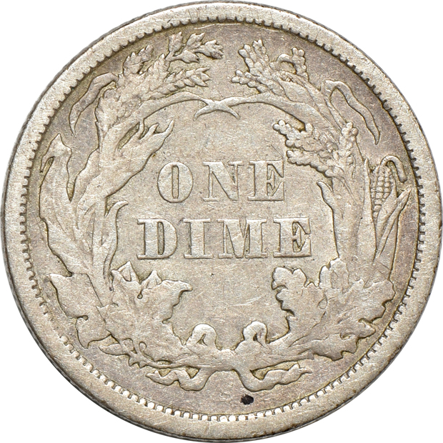 1837 No Stars Large Date F details/ex-jewelry, 1861 VF, and an 1866-S VF