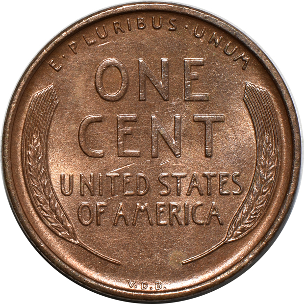 1909-S VDB Lincoln UNC details/cleaned