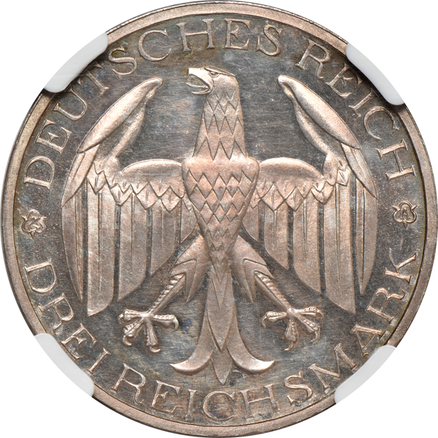 Germany - 1929-A Waldeck-Prussia 3 reichsmark NGC PR-62 CAMEO, and a 1930-A Weimar Rep. 3 reichsmark PCGS PR-62CAM