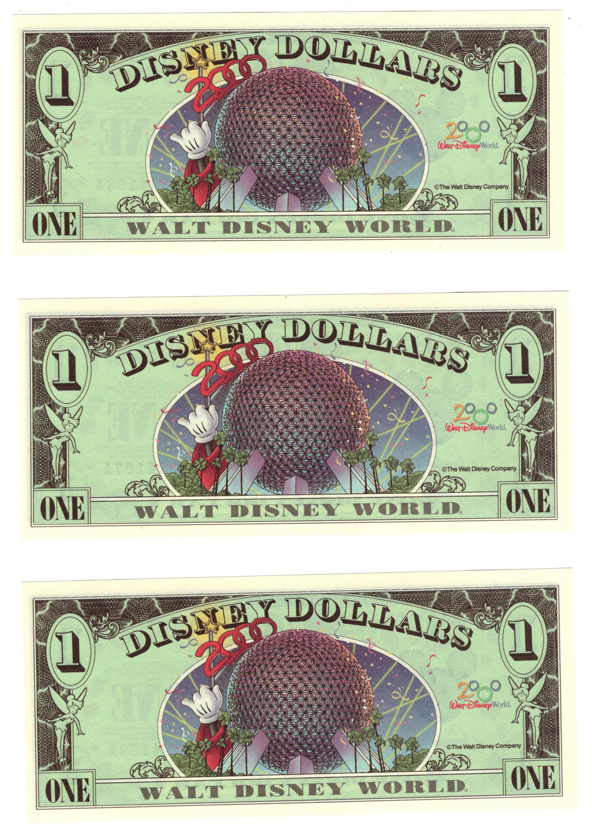 Misc - Pack of series 2000 Disney dollars ChCU