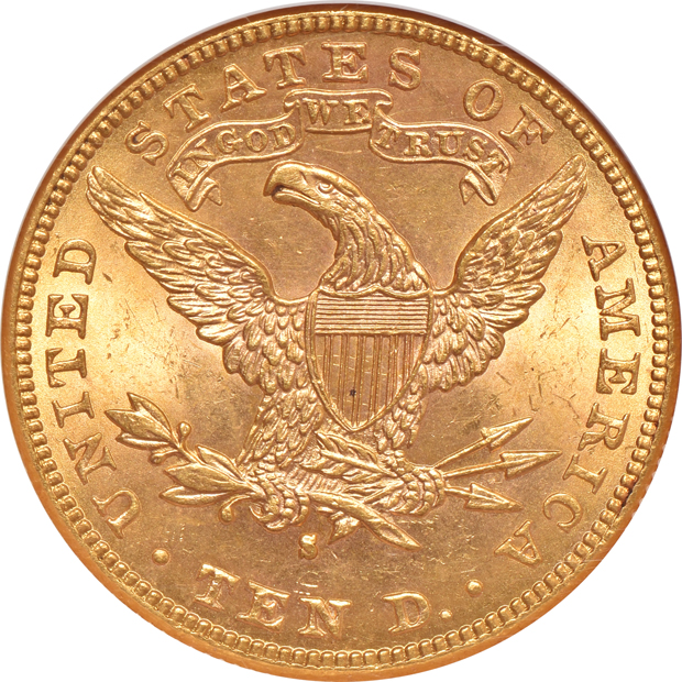 1889-S, 1897, and 1899, all NGC MS-62