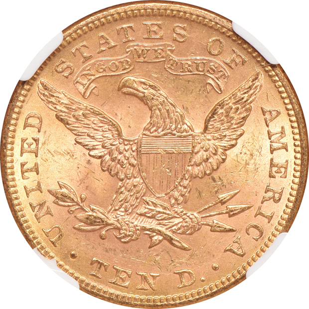 1889-S, 1897, and 1899, all NGC MS-62