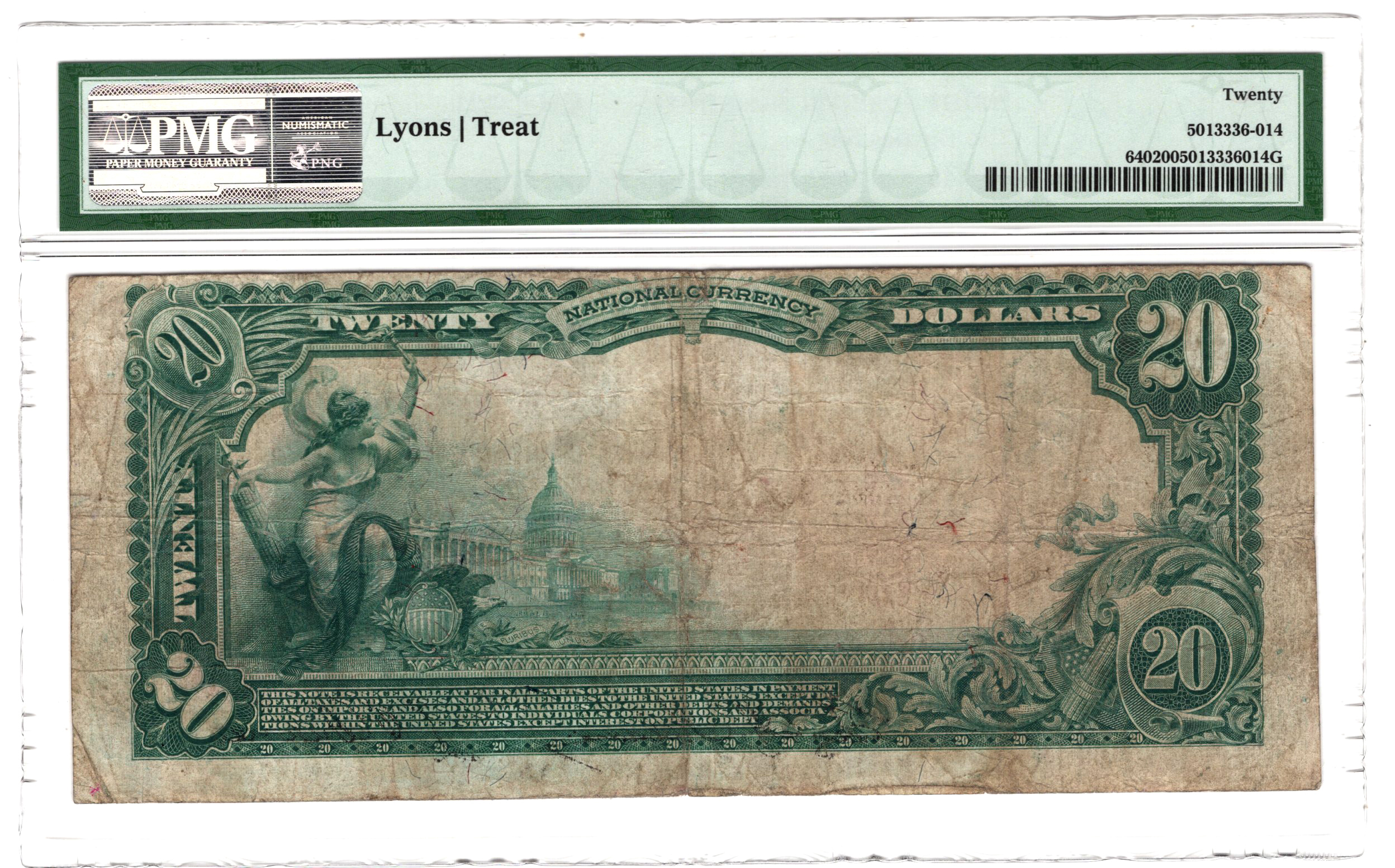 1902 $20 Red Seal - St. Joseph, MO Charter #8021 - PMG VF-20