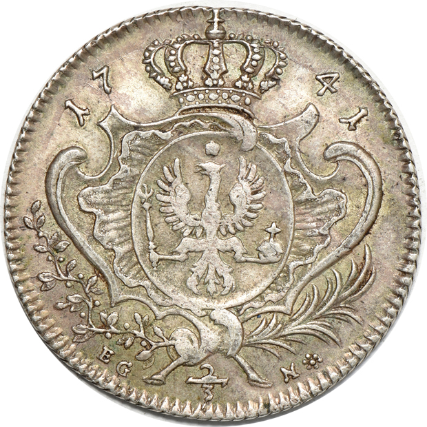 Germany - 1741-EGN 2/3 taler Prussia - VF