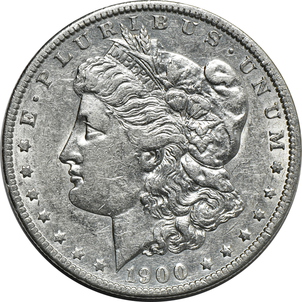 Twelve 1900-O/CC F to XF details/cleaned