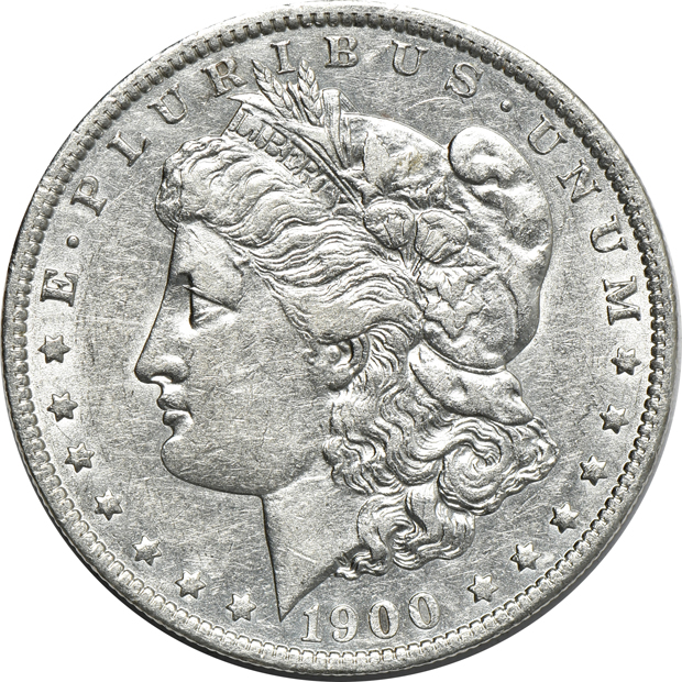 Twelve 1900-O/CC F to XF details/cleaned