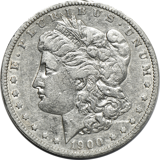 Twelve 1900-O/CC F to XF details/cleaned