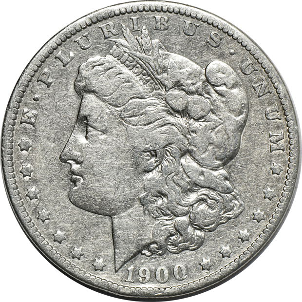 Twelve 1900-O/CC F to XF details/cleaned