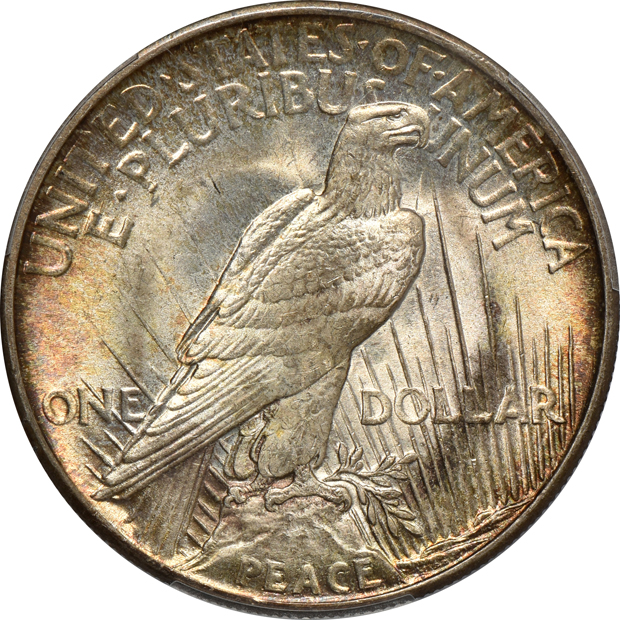 1921 Peace, High Relief PCGS MS-64+