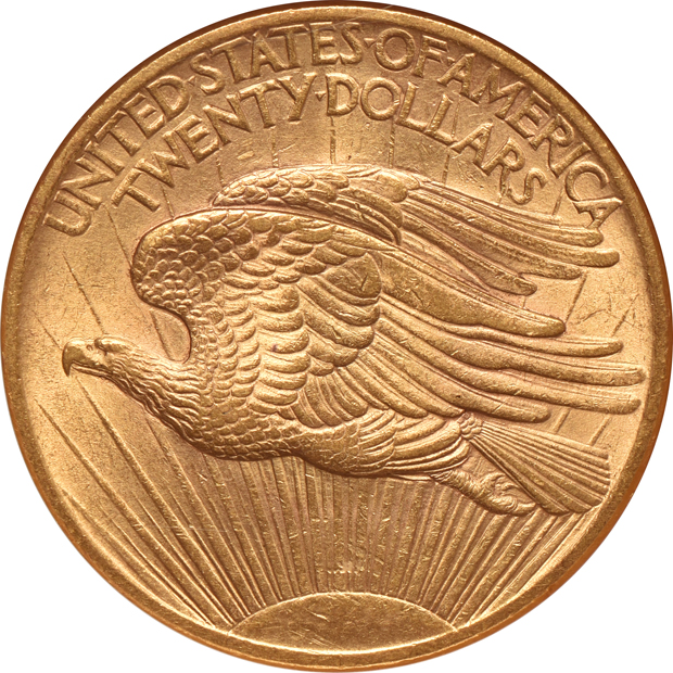 1907 No Motto Saint Gaudens NGC MS-62